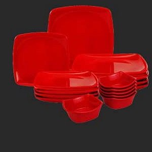 Dinner Set Sq Red Manufacturer in Delhi